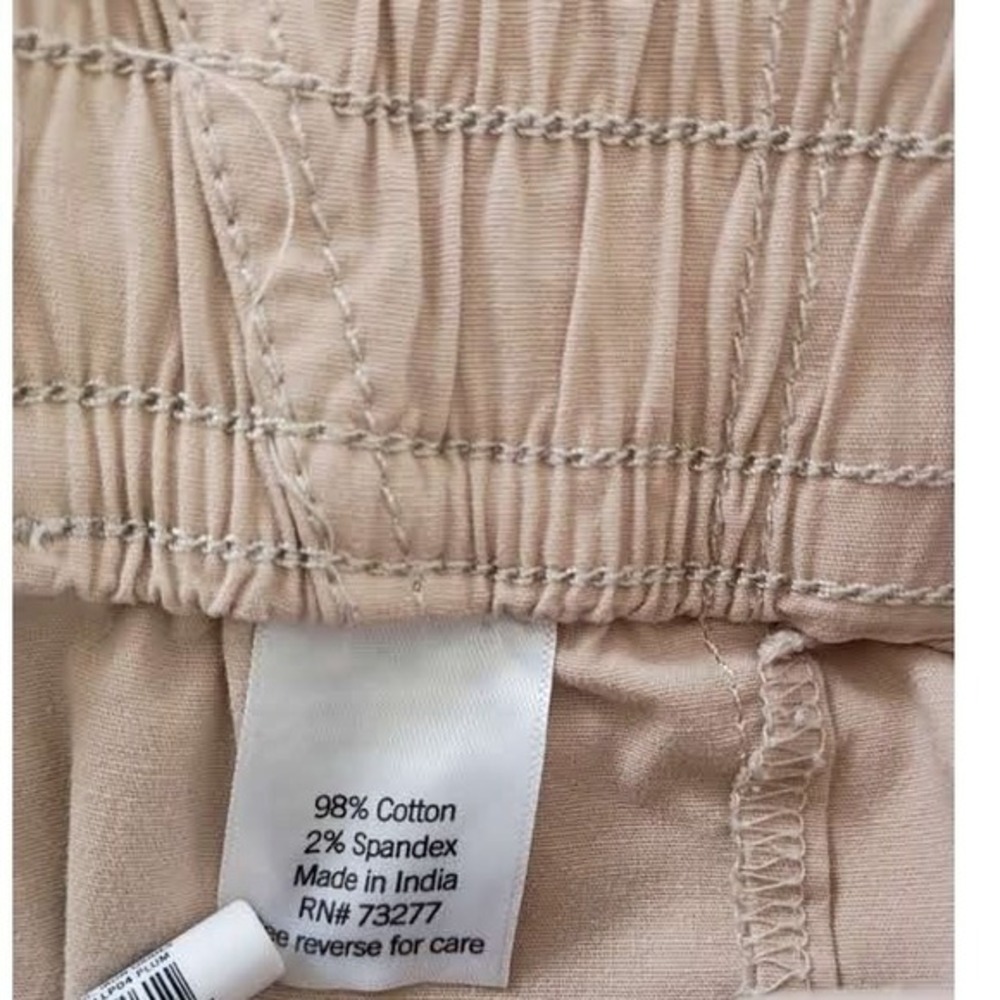 SO‎ Tan Cargo Jogger Pants Small Cotton Drawstring Waist Utility Gorpcore - Picture 6 of 9